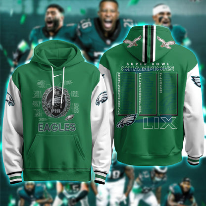 PHI Super Bowl LIX Champions Limited Hoodie N1 - Printed-DTD