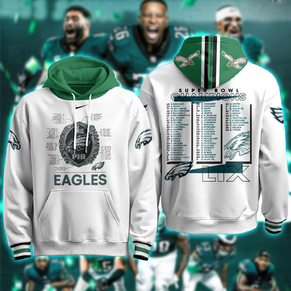 PHI Super Bowl LIX Champions Limited Hoodie N1 - Printed-DTD