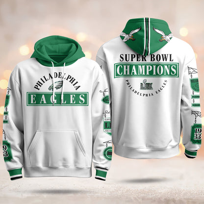 PHI Super Bowl LIX Champions Limited Hoodie N2 - All Stitched-DTD