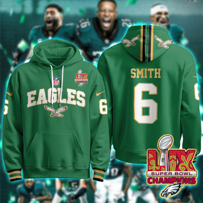 PHI Super Bowl LIX Champions Gold Hoodie N2R - All Stitched-DTD
