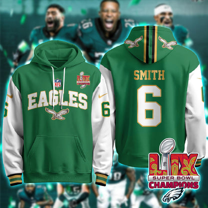 PHI Super Bowl LIX Champions Gold Hoodie N2R - All Stitched-DTD