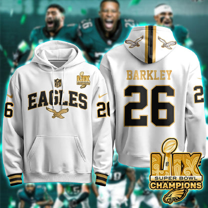PHI Super Bowl LIX Champions Gold Hoodie N2R - All Stitched-DTD