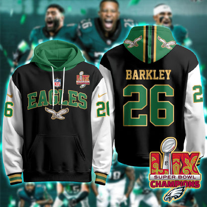 PHI Super Bowl LIX Champions Gold Hoodie N2R - All Stitched-DTD