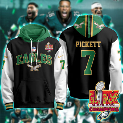 PHI Super Bowl LIX Champions Gold Hoodie N2R - All Stitched-DTD