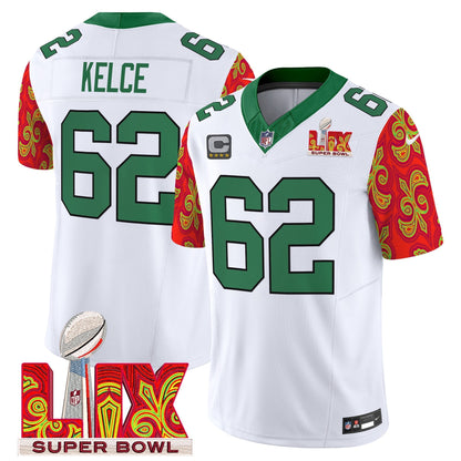 PHI Kelly Green Super Bowl LIX Style Vapor Limited Jersey - All Stitched-DTD