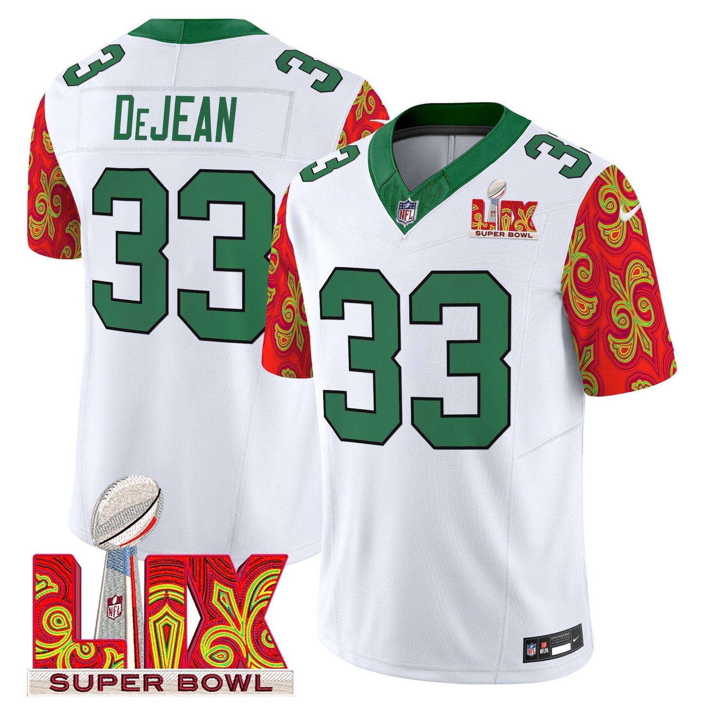 PHI Kelly Green Super Bowl LIX Style Vapor Limited Jersey - All Stitched-DTD