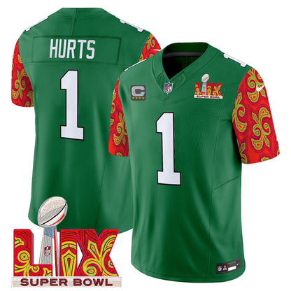 PHI Kelly Green Super Bowl LIX Style Vapor Limited Jersey - All Stitched-DTD