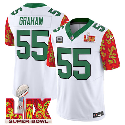 PHI Kelly Green Super Bowl LIX Style Vapor Limited Jersey - All Stitched-DTD