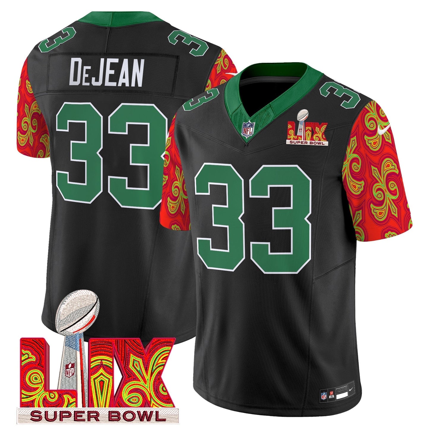 PHI Kelly Green Super Bowl LIX Style Vapor Limited Jersey - All Stitched-DTD