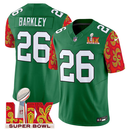 PHI Kelly Green Super Bowl LIX Style Vapor Limited Jersey - All Stitched-DTD