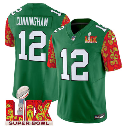 PHI Kelly Green Super Bowl LIX Style Vapor Limited Jersey - All Stitched-DTD