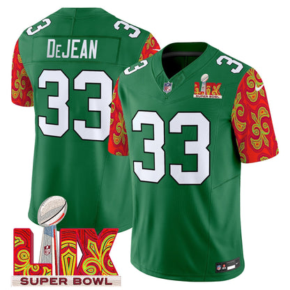 PHI Kelly Green Super Bowl LIX Style Vapor Limited Jersey - All Stitched-DTD