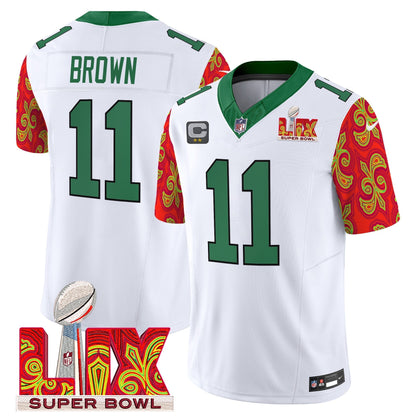 PHI Kelly Green Super Bowl LIX Style Vapor Limited Jersey - All Stitched-DTD