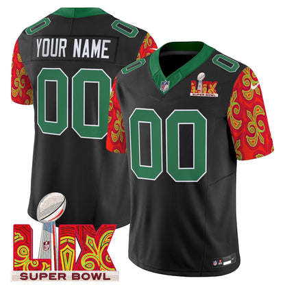 PHI Kelly Green Super Bowl LIX Style Vapor Limited Custom Jersey - All Stitched-DTD