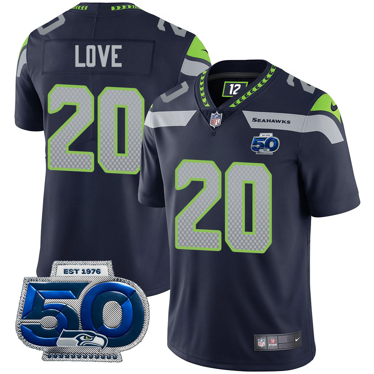 SEA 50th Season Vapor Limited Jersey - All Stitched-DTD