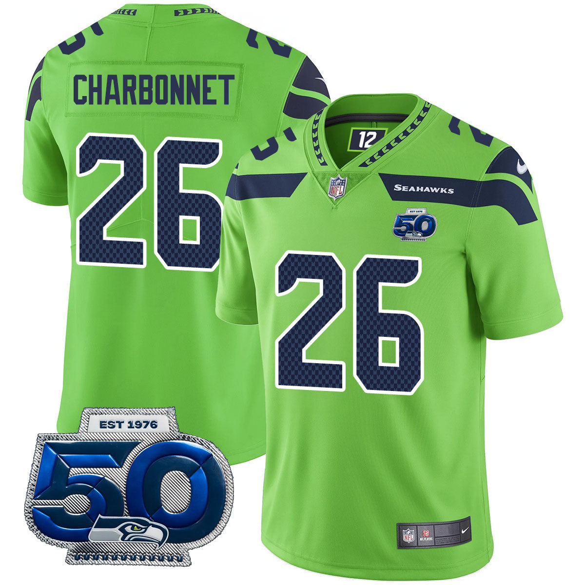 SEA 50th Season Vapor Limited Jersey - All Stitched-DTD
