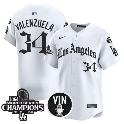 Men's Dodgers 2025 LA Gothic Style Vapor Premier Limited Jersey - All Stitched