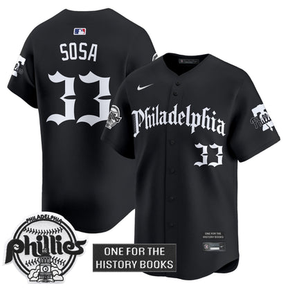 Men's Phillies 'Retro Newspaper Edition' Vapor Premier Limited Jersey - All Stitched