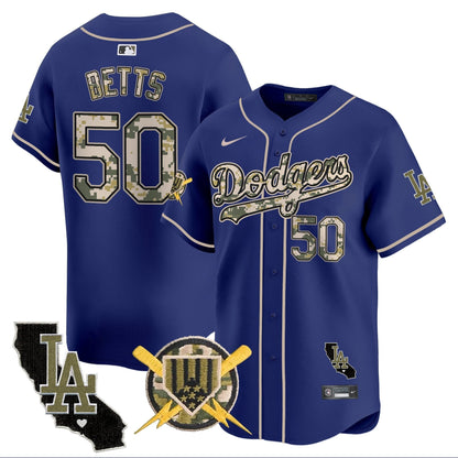 Men's Dodgers Armed Forces Day Vapor Premier Limited Jersey - All Stitched