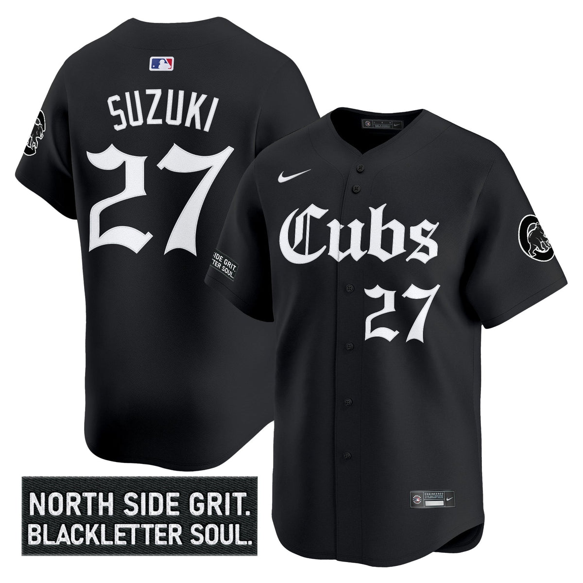 Men's Chicago Cubs 'Gothic North Side Edition' Vapor Premier Limited Jersey - All Stitched