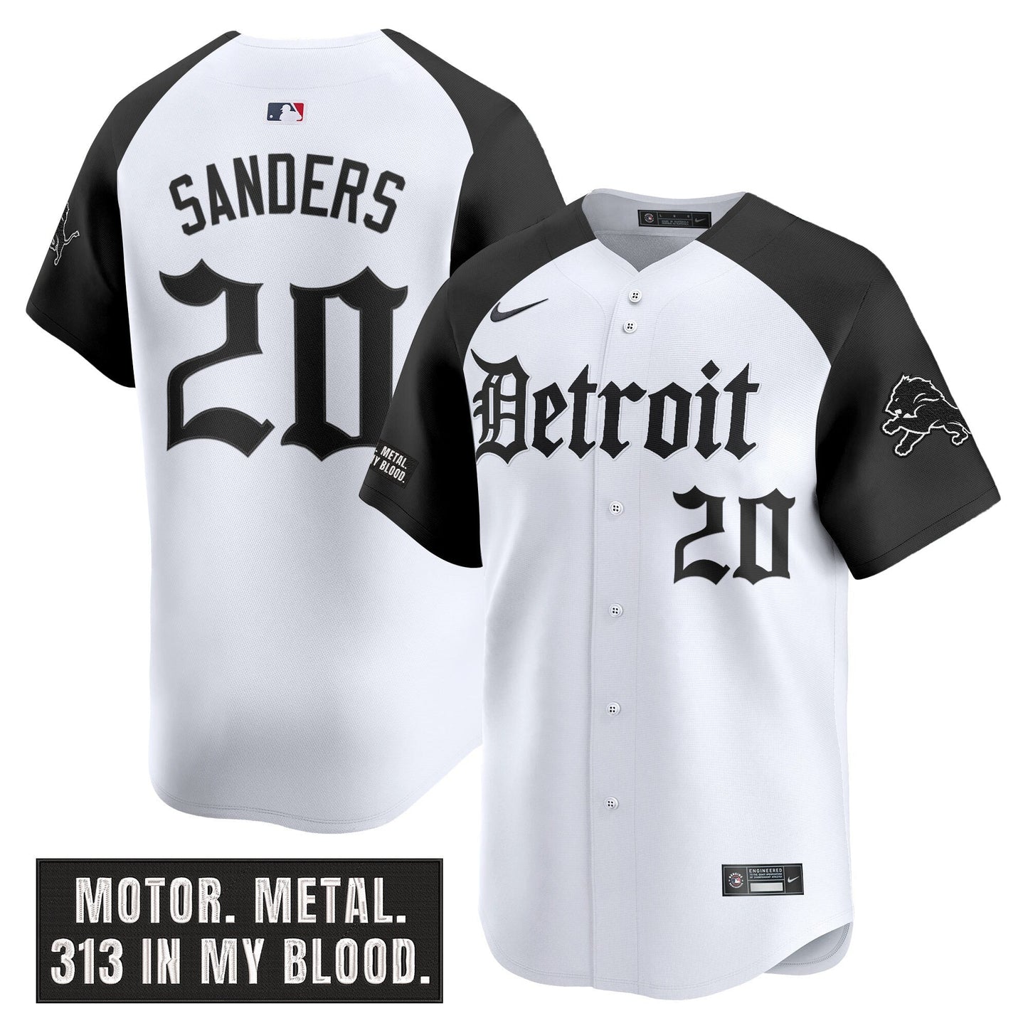 Men's Detroit Lions 'Motor Gothic Edition' Vapor Premier Limited Jersey - All Stitched