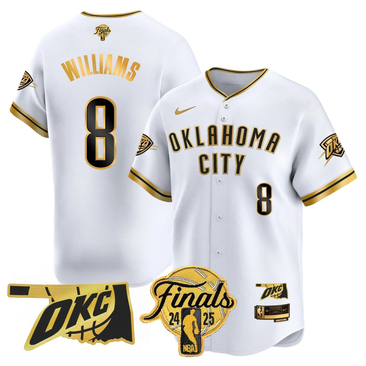 OKC Baseball Jersey - Final Patch - All Stitched-DTD