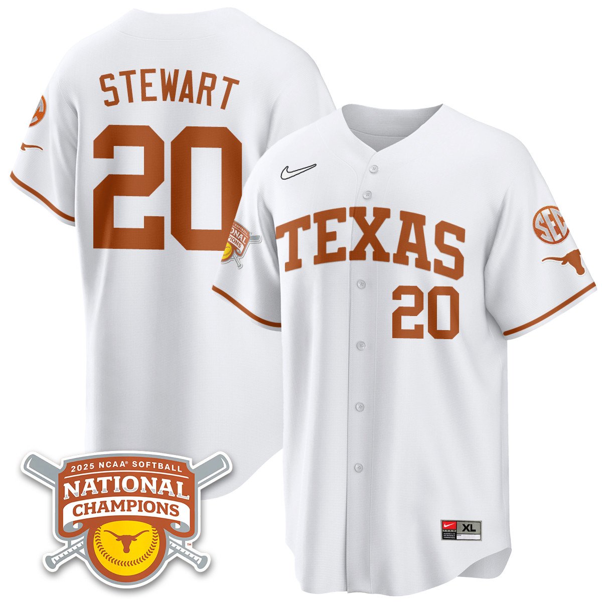 TEX Softball 2025 World Series Champions Limited Jersey - All Stitched-DTD