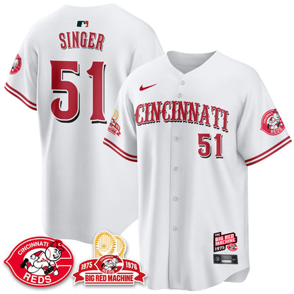 CIN Big Red Machine 50th Anniversary Jersey - All Stitched-DTD
