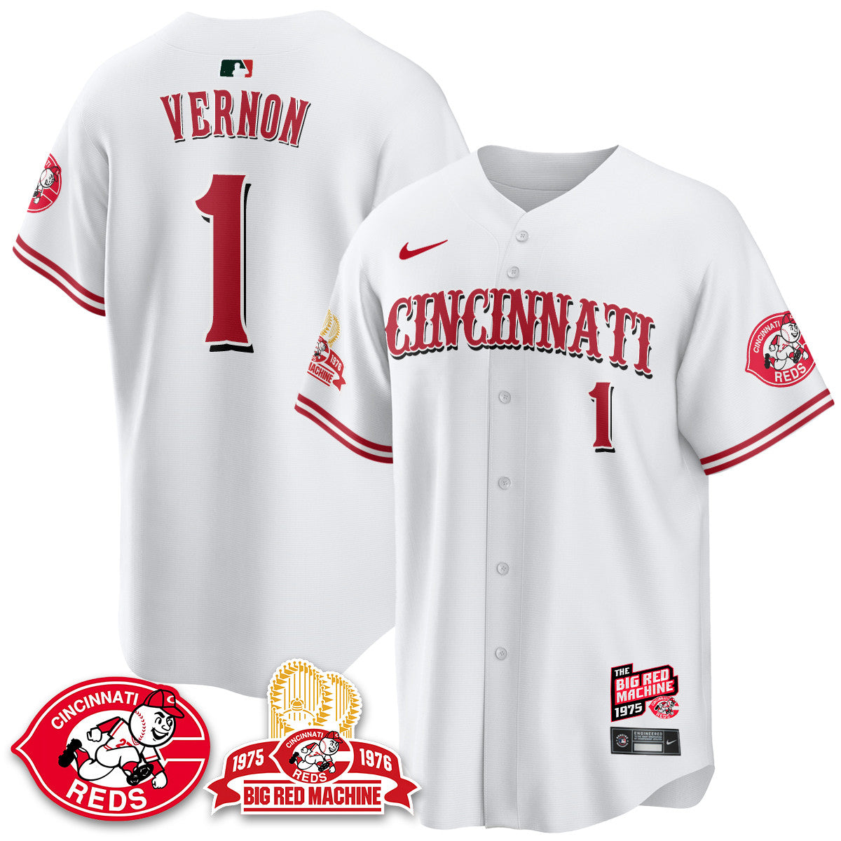 CIN Big Red Machine 50th Anniversary Jersey - All Stitched-DTD