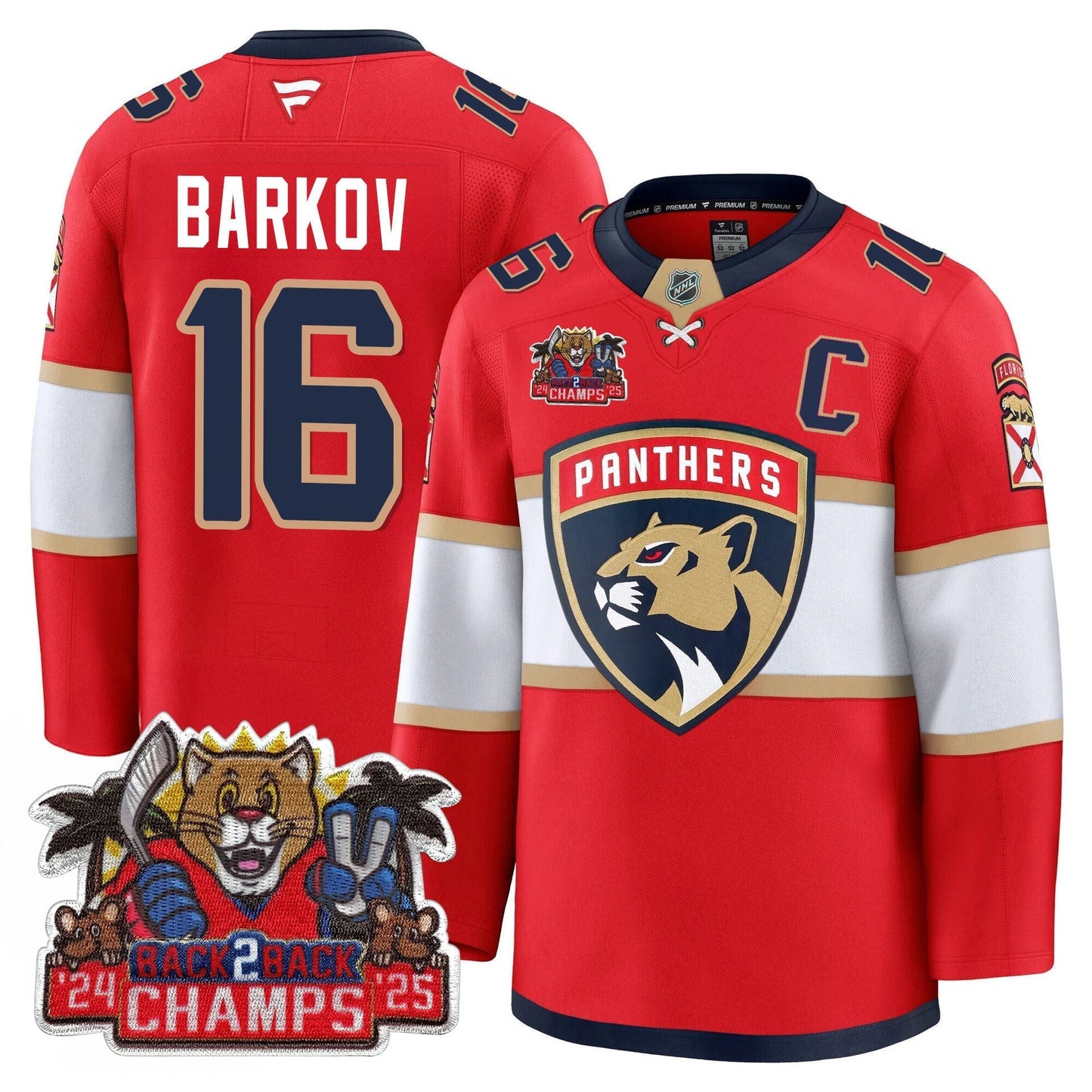 FLA 2025 Stanley Cup B2B Champions Jersey - All Stitched-DTD