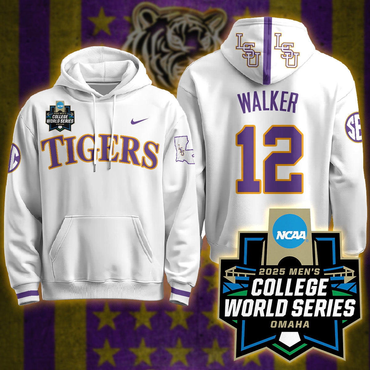 LSU 2025 World Series Limited Hoodie - All Stitched-DTD