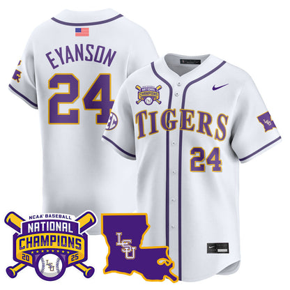 LSU 2025 World Series Champions Limited Jersey - All Stitched-DTD