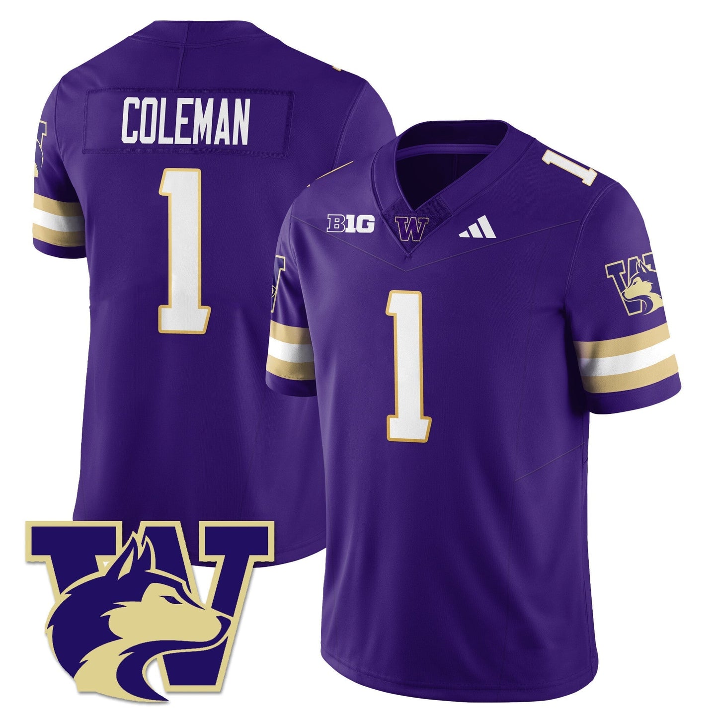 Men's Washington Husky Football 2025 Vapor Limited Jersey - All Stitched
