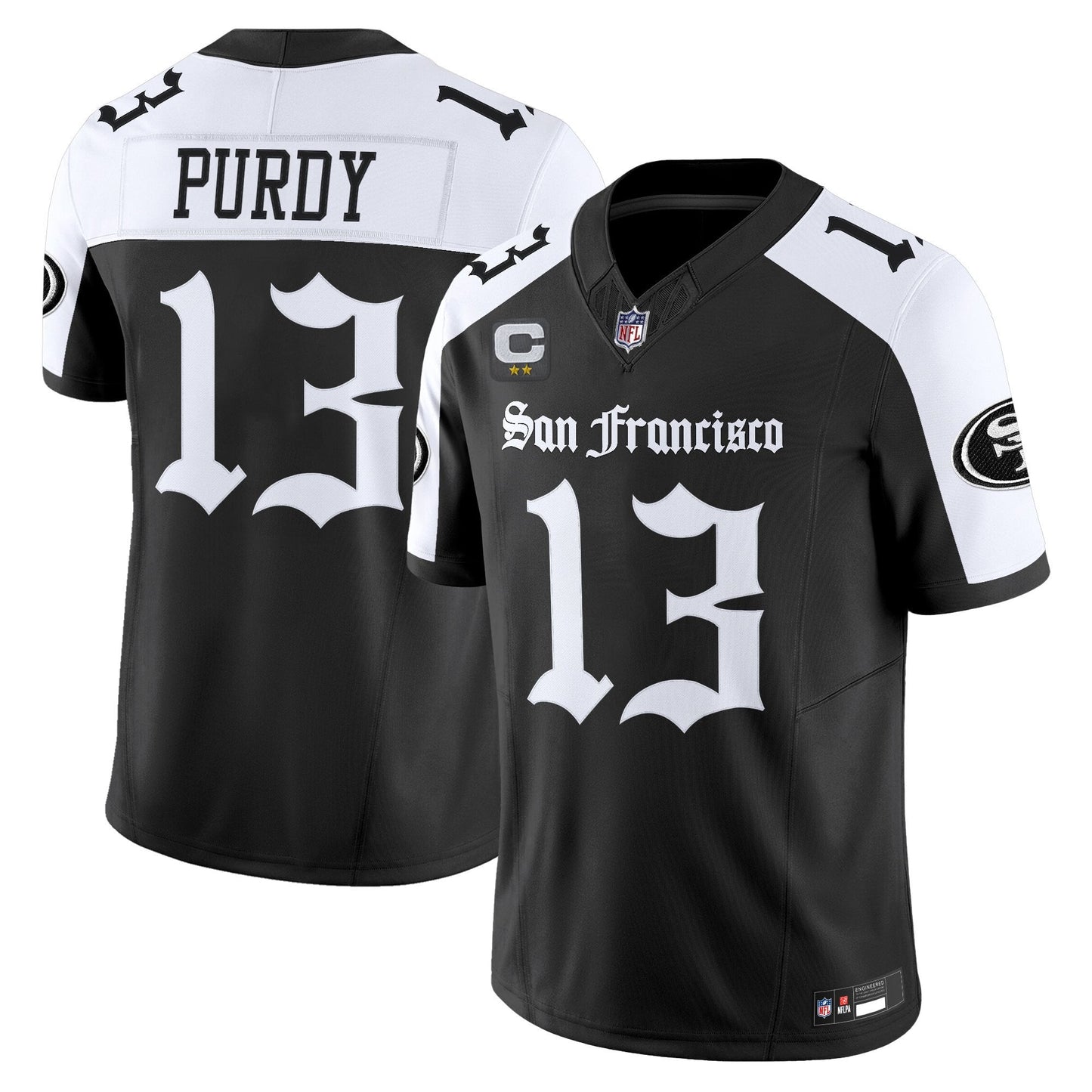 Men's San Francisco 49ers 'Gothic Edition' Vapor Limited Jersey - All Stitched