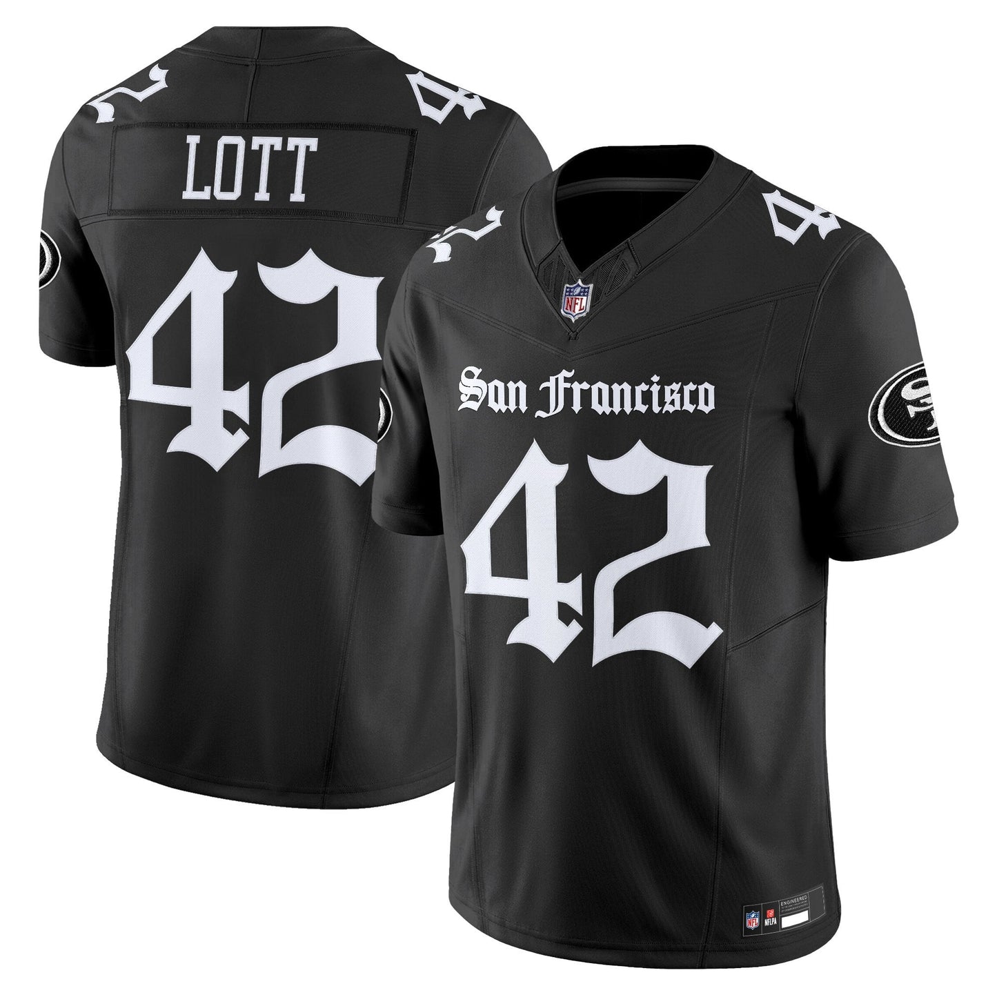 Men's San Francisco 49ers 'Gothic Edition' Vapor Limited Jersey - All Stitched