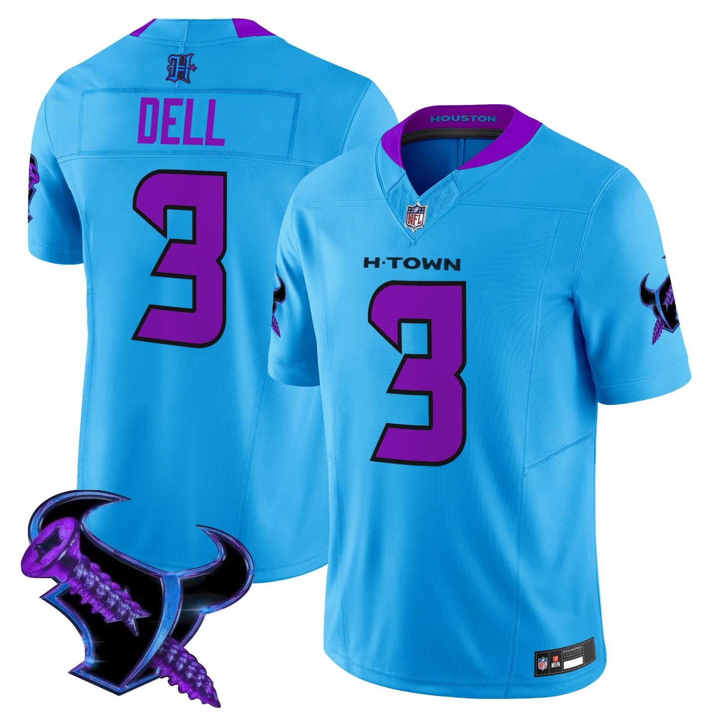 Men's Houston Texans 2025 DJ Screw Vapor Limited Jersey - All Stitched