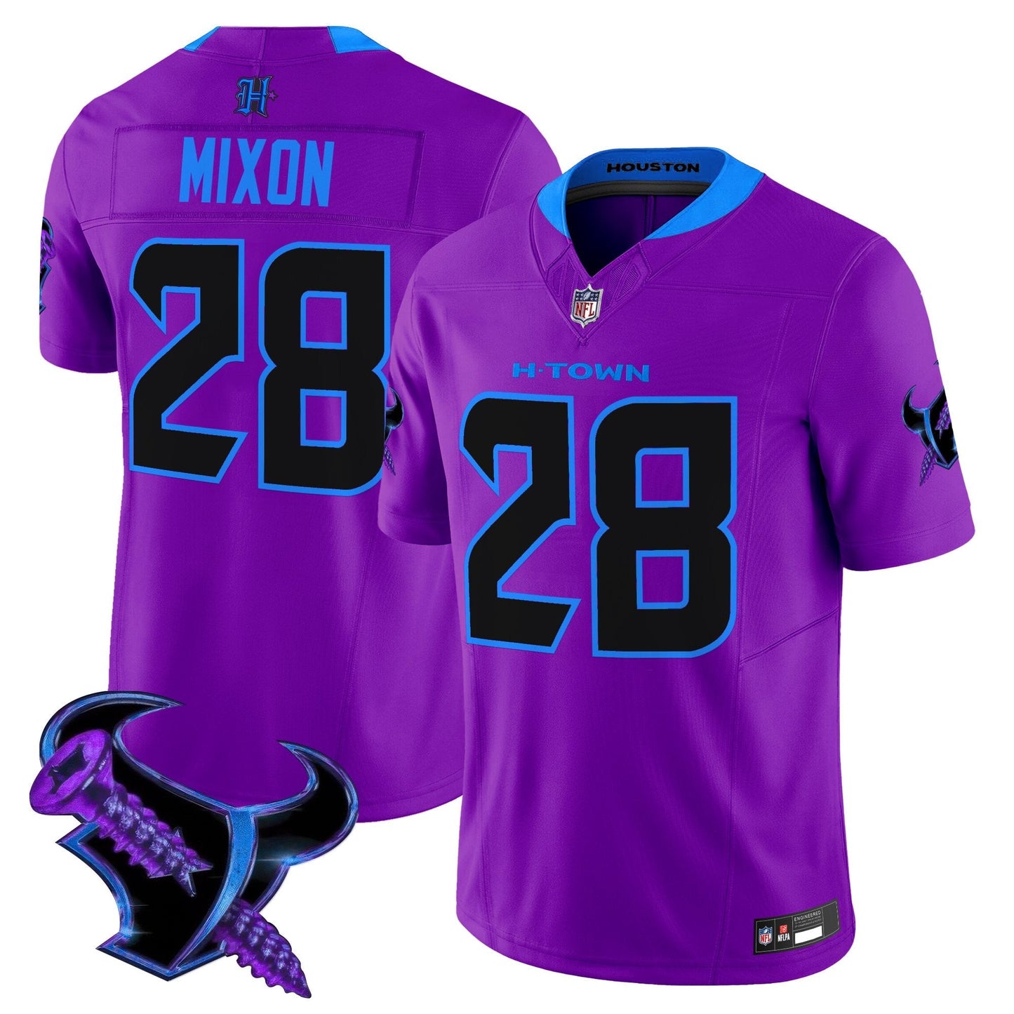 Men's Houston Texans 2025 DJ Screw Vapor Limited Jersey - All Stitched