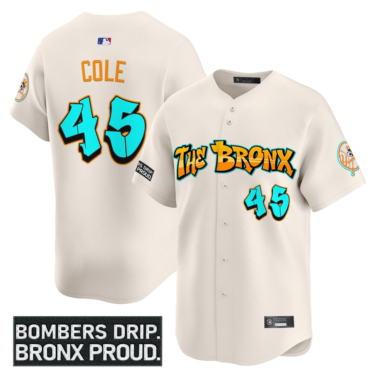 Men's Yankees 'Graffiti Bronx Bombers Edition' Vapor Premier Limited Jersey - All Stitched