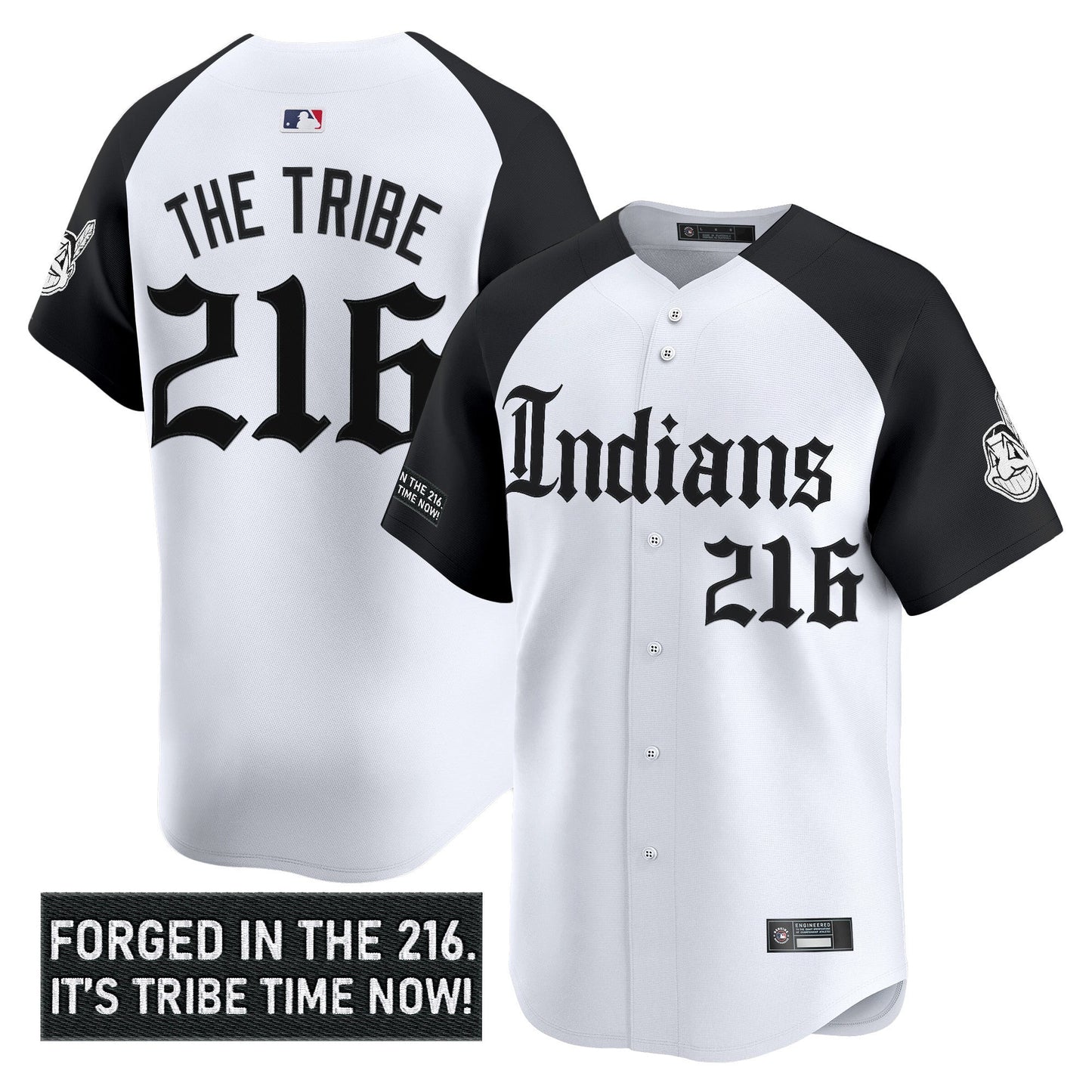 Men's Cleveland Indians 'Gothic Iron Edition' Vapor Premier Limited Jersey V2 - All Stitched