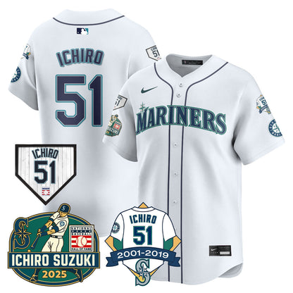 SEA Ichiro Number Retirement Jersey - All Stitched-DTD