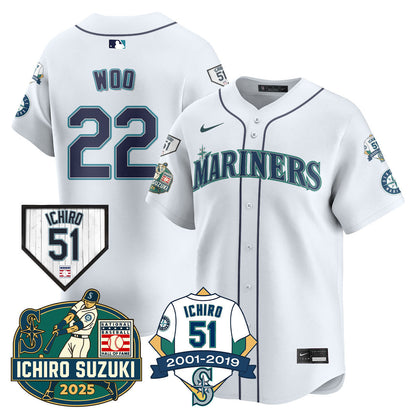 SEA Ichiro Number Retirement Jersey - All Stitched-DTD