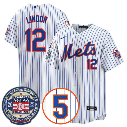 NYM Number Retirement & Hall of Fame Gold Jersey - All Stitched-DTD
