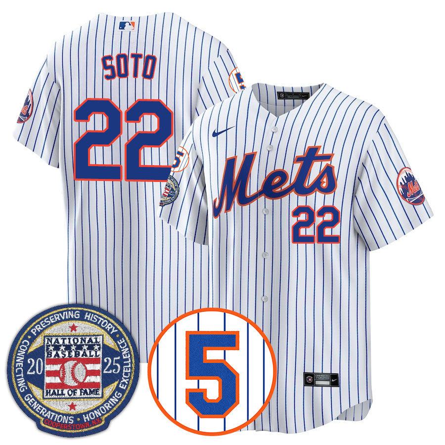 NYM Number Retirement & Hall of Fame Gold Jersey - All Stitched-DTD