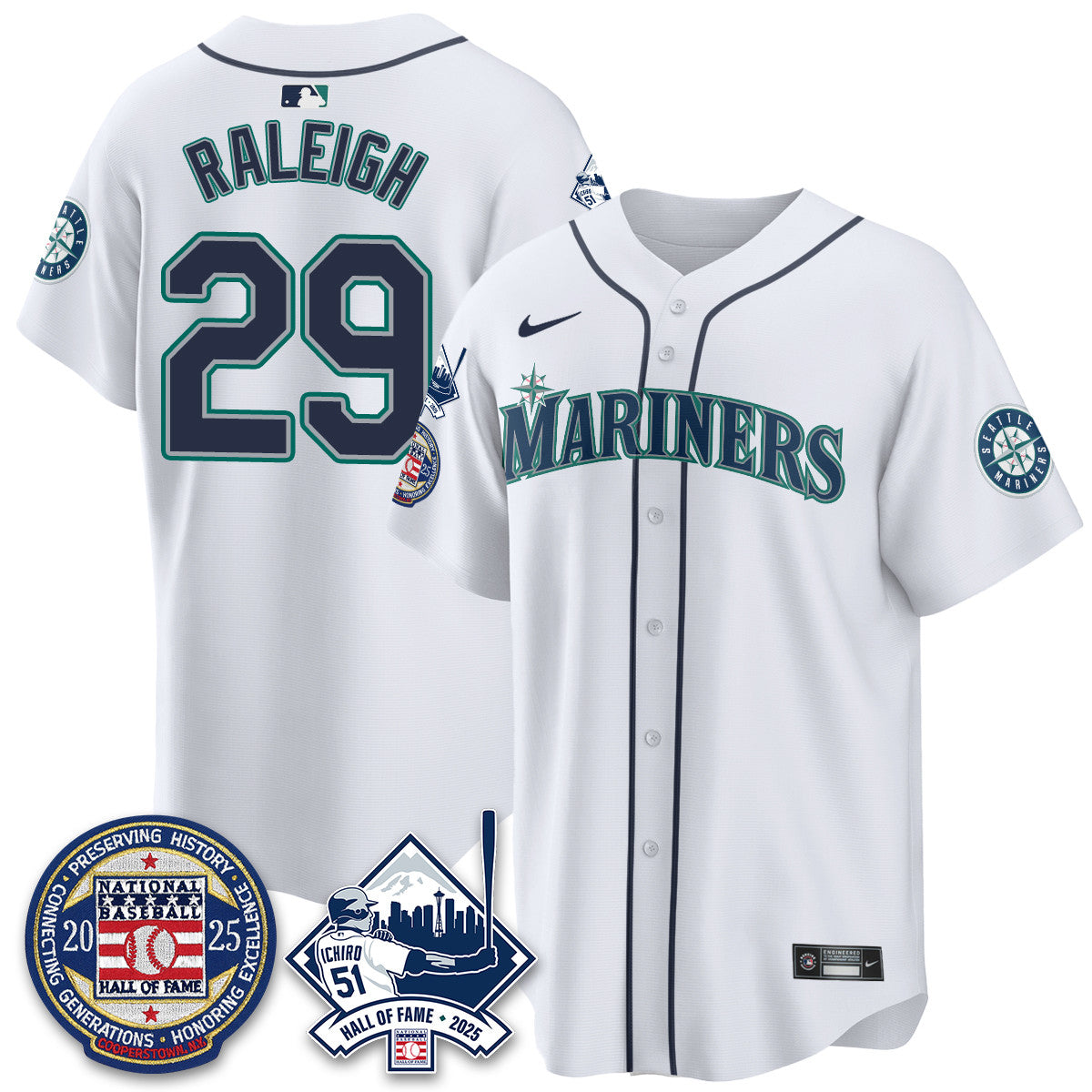 SEA Ichiro Number Retirement Jersey V2 - All Stitched-DTD