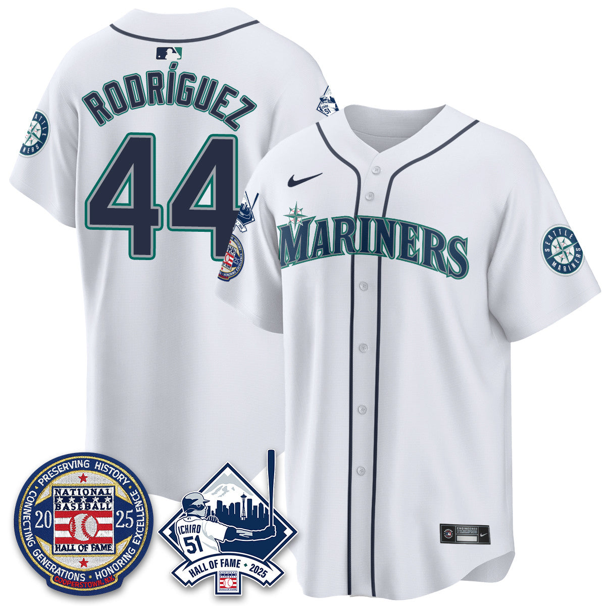 SEA Ichiro Number Retirement Jersey V2 - All Stitched-DTD