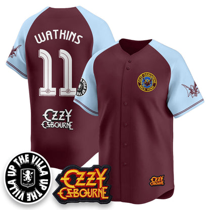 Aston Villa Ozzy Osbourne Back Home Baseball Jersey - All Stitched-DTD