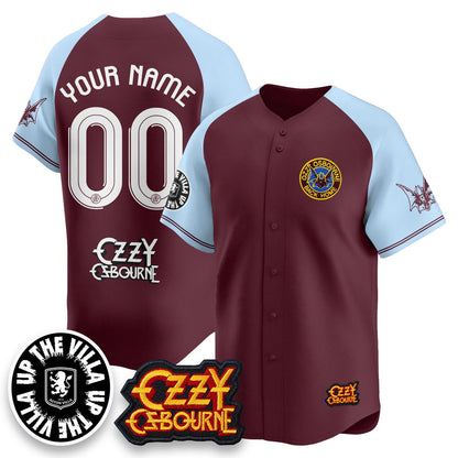 Aston Villa Ozzy Osbourne Back Home Baseball Custom Jersey - All Stitched-DTD