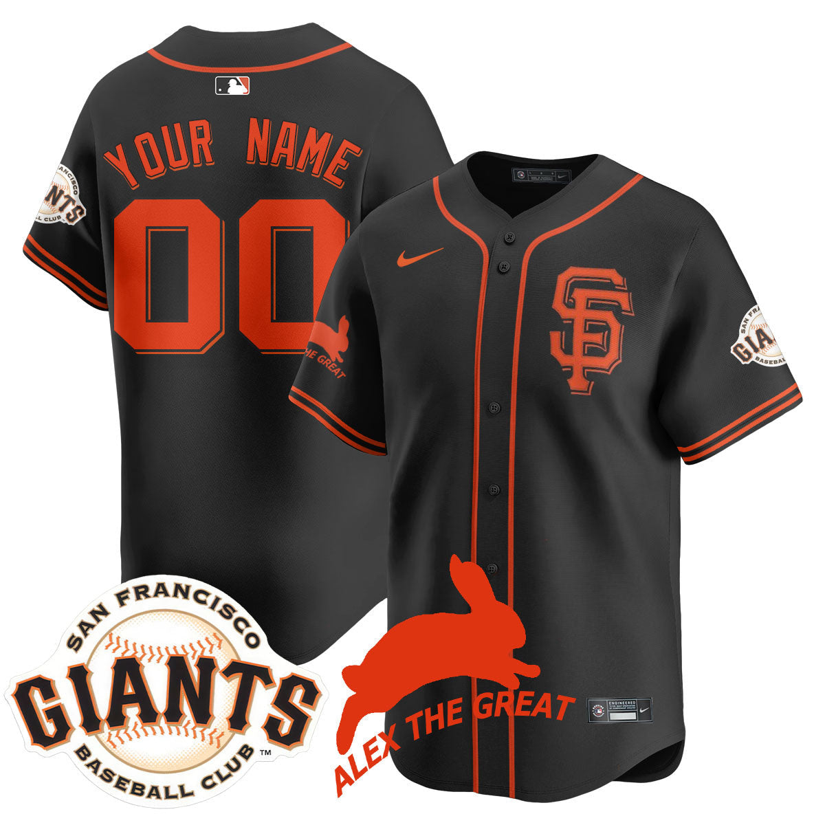 Custom SF "Alex the Great" Rabbit Memories 2025 Jersey - All Stitched-DTD