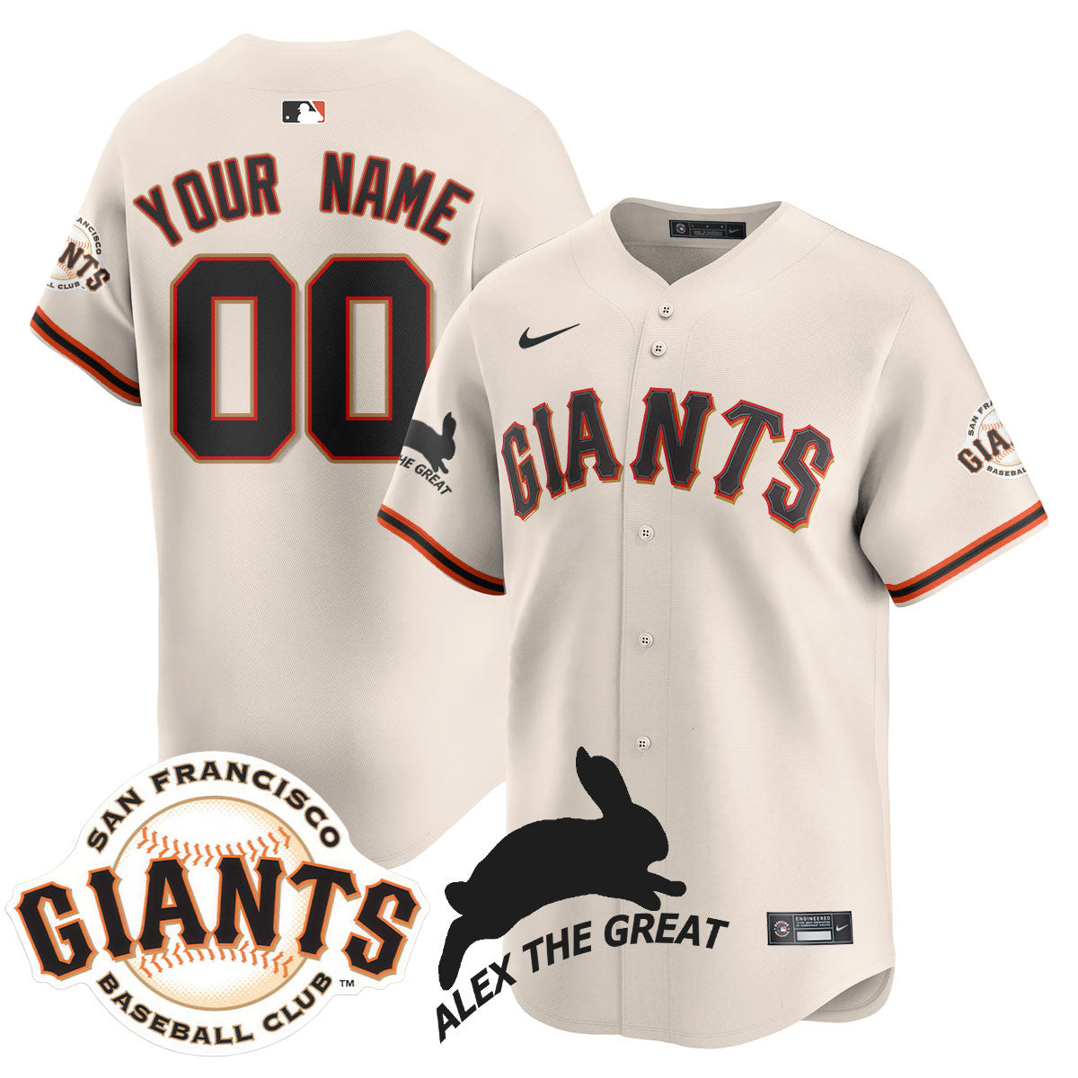 Custom SF "Alex the Great" Rabbit Memories 2025 Jersey - All Stitched-DTD