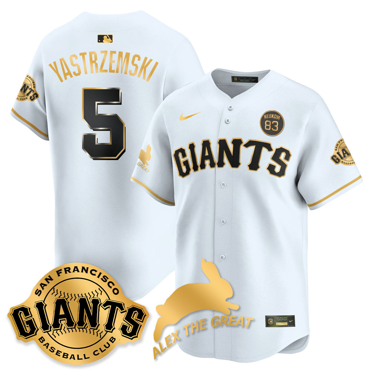 SF "Alex the Great" Rabbit Memories 2025 Jersey - All Stitched-DTD